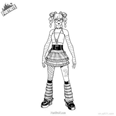 Free printable Festival Lace 02 Coloring Page - Free PDF Printable Fortnite Coloring Sheets coloring page